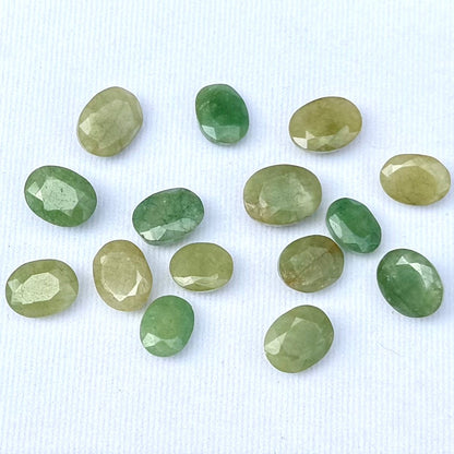 Multi Green Hues Emerald Lot Oval 93.63 Ct