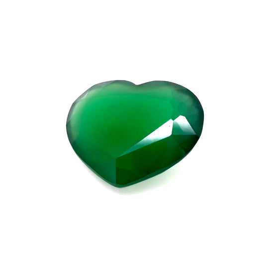 Vibrant Green Chalcedony Heart 5.73 Ct