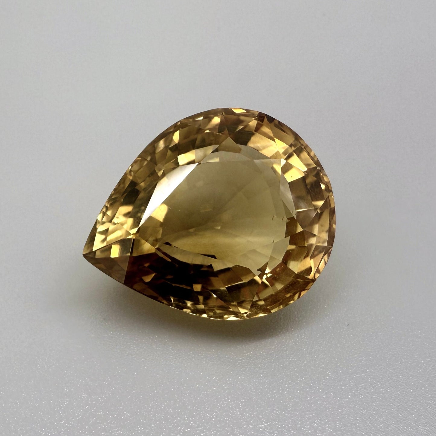 Huge Golden Citrine Pear 51 Ct