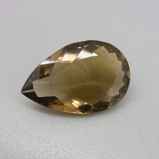 Big Golden-Brown Citrine Pear 17.41 Ct