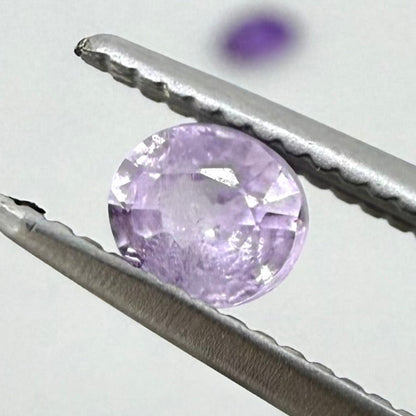 Purple Hue Sapphire Set Oval 0.34 Ct