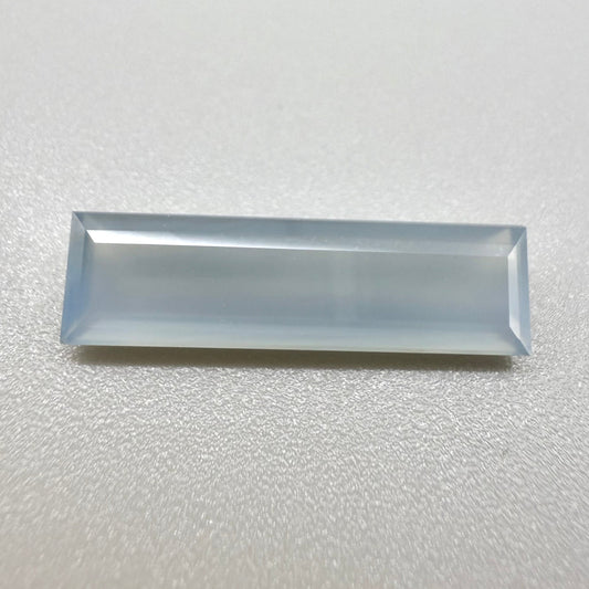 Blue-Grey Hues Chalcedony Baguette 7.45 Ct