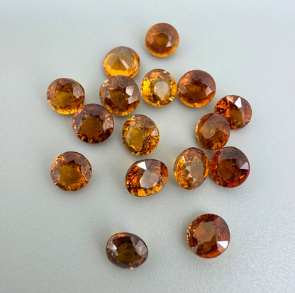 Hessonite Lot Round 6.8 Ct