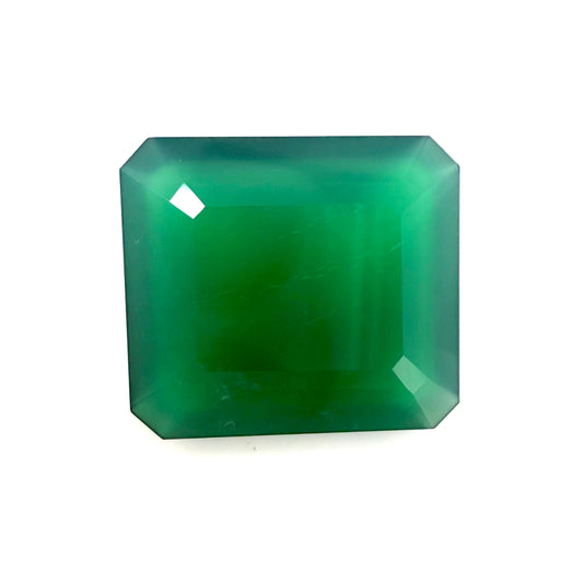 Vibrant Green Chalcedony Emerald cut 13.95 Ct