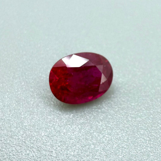 Pinkish Red Ruby Oval 1.19 Ct