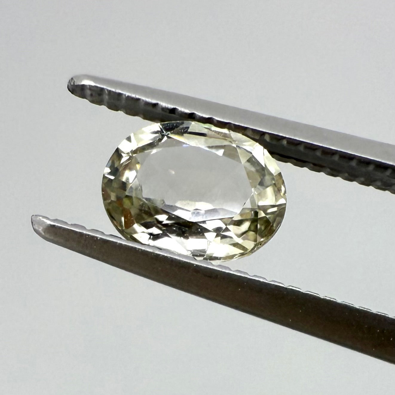Pale Yellow Sapphire Oval 0.79 Ct