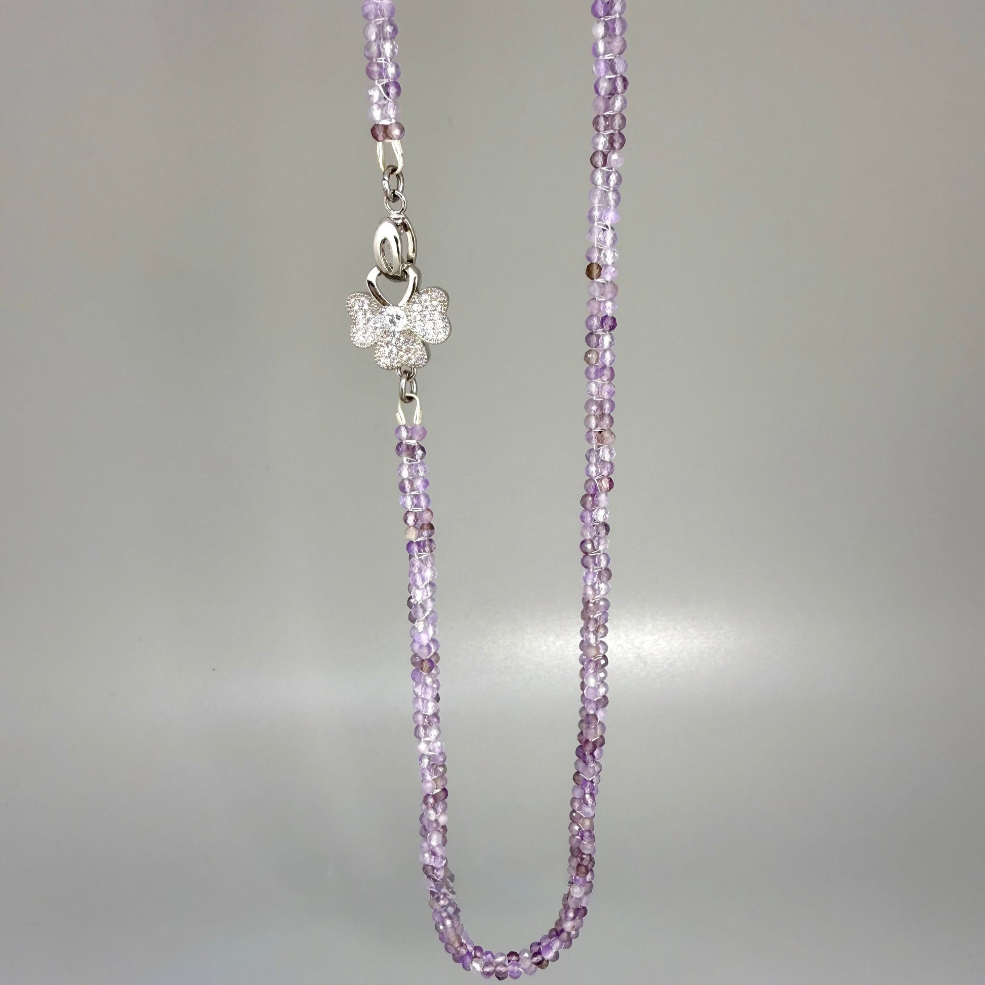 Fine Amethyst gemstone bead necklace