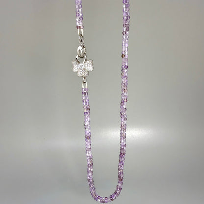 Fine Amethyst gemstone bead necklace