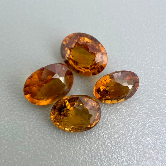Hessonite Set Oval 1.4 Ct