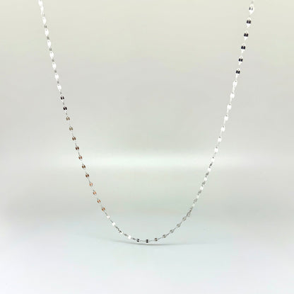 60cm stainless steel chain with polished finish, elegant and durable, ideal for pairing with gemstone pendants.