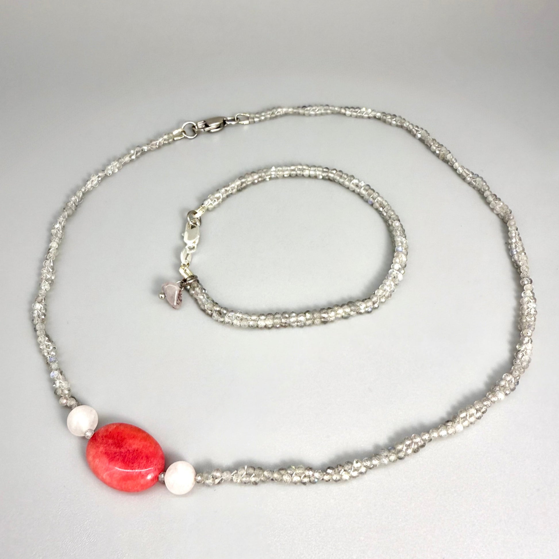 Fine Labradorite gemstone bead Necklace & Bracelet