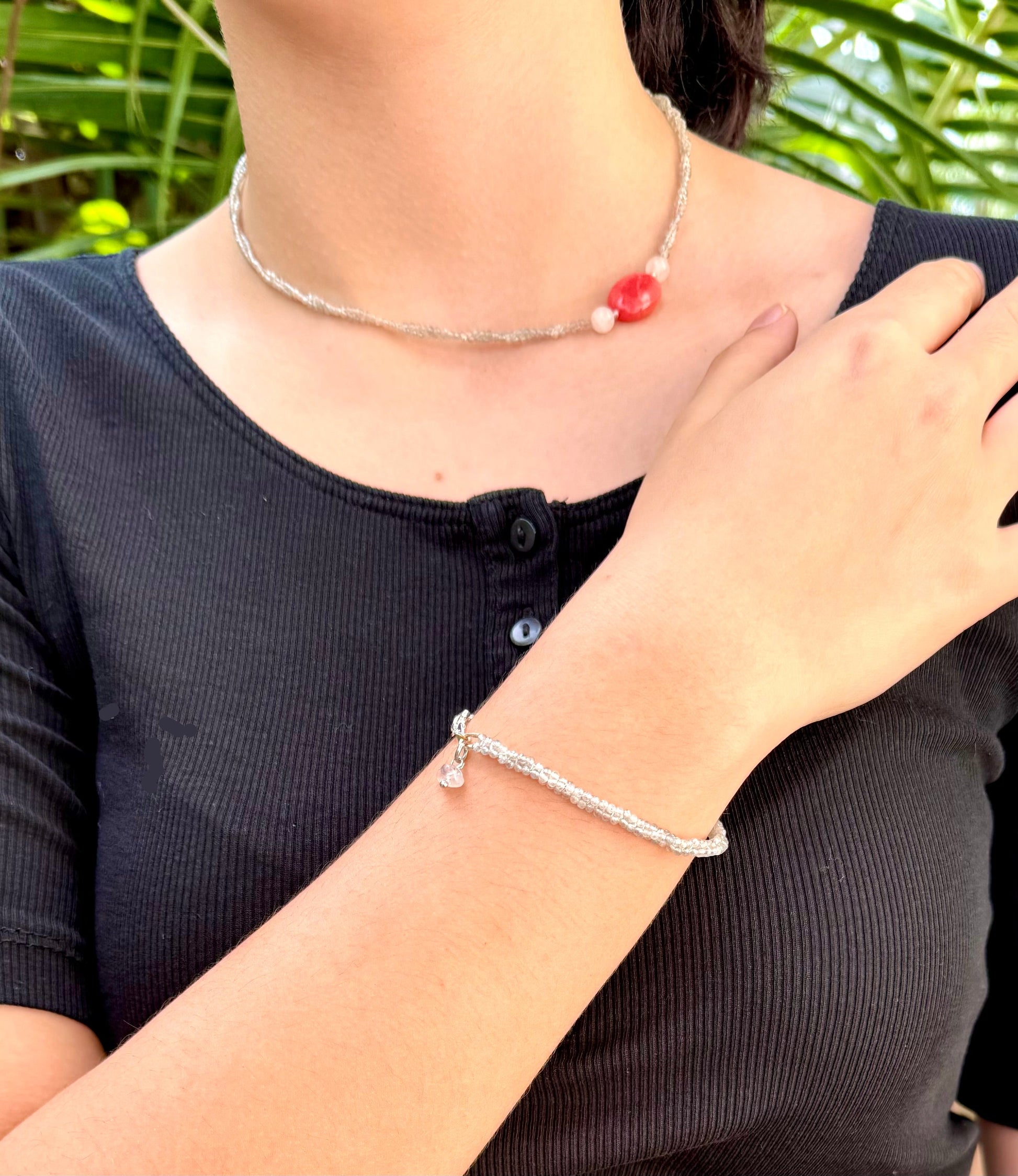 Fine Labradorite gemstone bead Necklace & Bracelet