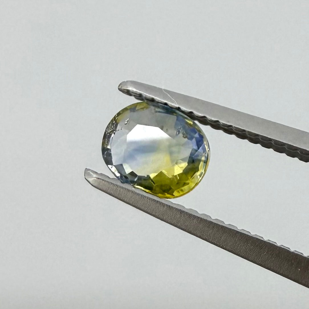 Bi-Color (Blue Yellow) Sapphire Oval 0.33 Ct