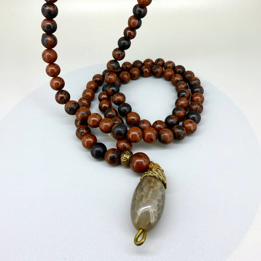 Mahogany Obsidian Mala