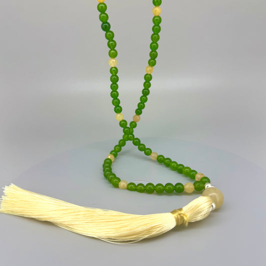 Mala Jade Yellow & Green