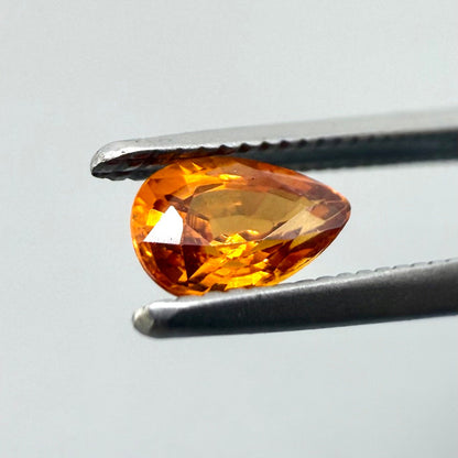 Fiery Orange Spessartine Pear 0.4 Ct