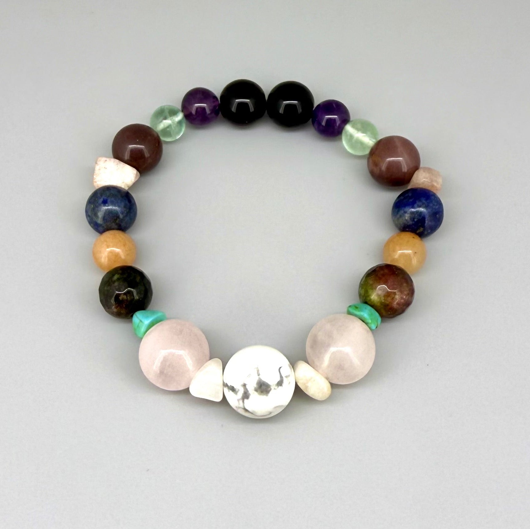 Birthday Bracelets made of natural gemstones, seven designs for each day of the week, handmade spiritual jewelry.