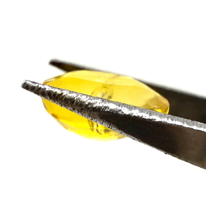 Bi-Color (White, Yellow-Orange) Fire Opal Oval 0.8 Ct