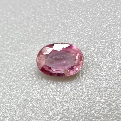Pale Pink Ruby Oval 0.22 Ct