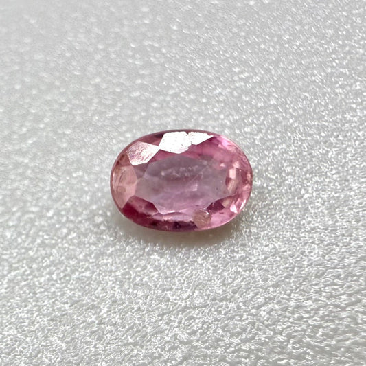 Pale Pink Ruby Oval 0.22 Ct