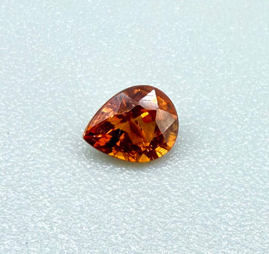 Fiery Orange Spessartine Pear 0.48 Ct