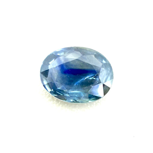 Pale Blue Sapphire Oval 0.76 Ct