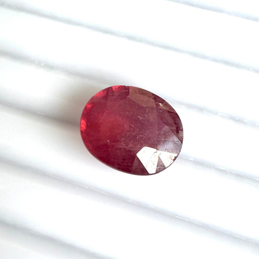 Pinkish Red Ruby Oval 4.5 Ct