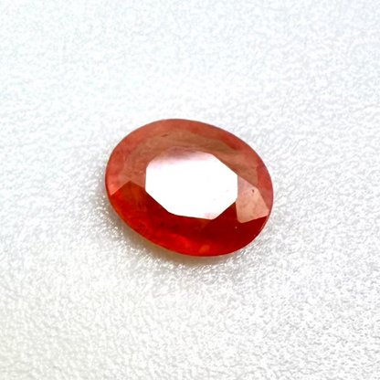 Orange Red Sapphire Oval 0.87 Ct