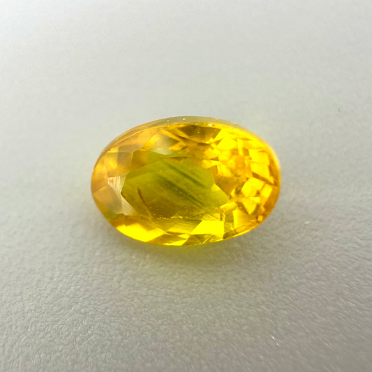 Bi-Color (Yellow Greenish) Sapphire Oval 0.83 Ct