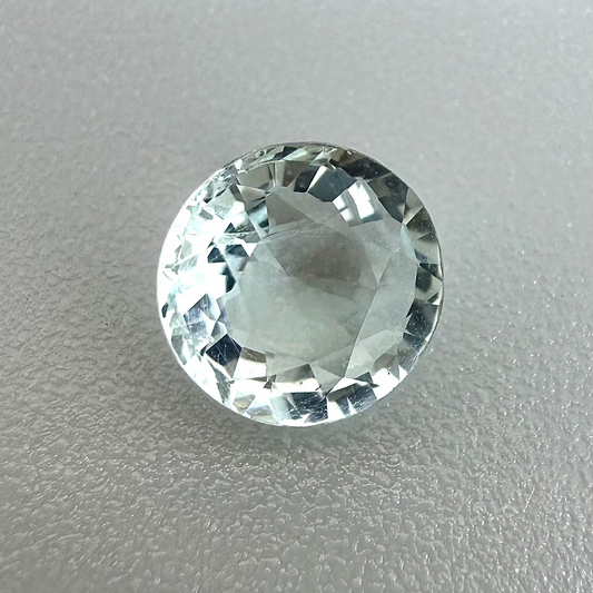Very Pale Turquoise Aquamarine Round 0.8 Ct