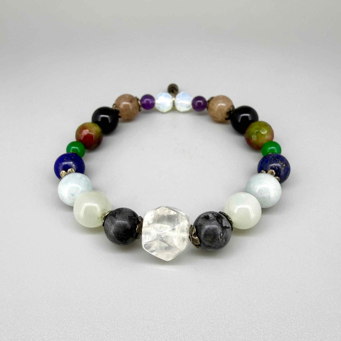 Multicolored zodiac beaded bracelet, spiritual jewelry