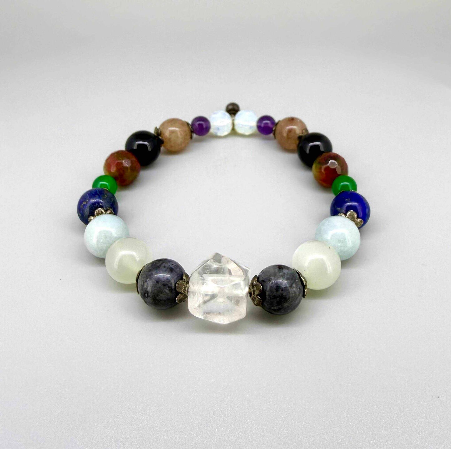 Multicolored zodiac beaded bracelet, spiritual jewelry