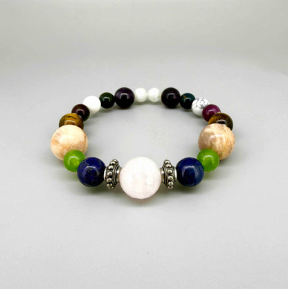 Birthday Bracelets made of natural gemstones, seven designs for each day of the week, handmade spiritual jewelry.