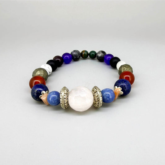 Birthday Bracelets made of natural gemstones, seven designs for each day of the week, handmade spiritual jewelry.