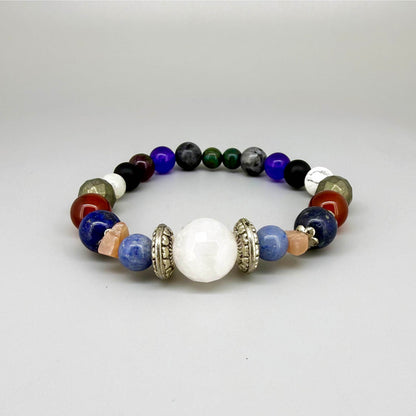 Birthday Bracelets made of natural gemstones, seven designs for each day of the week, handmade spiritual jewelry.