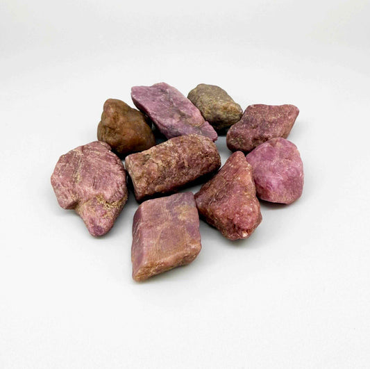 Rough Ruby gemstones, unpolished and natural, authentic raw gems for jewelry and collection