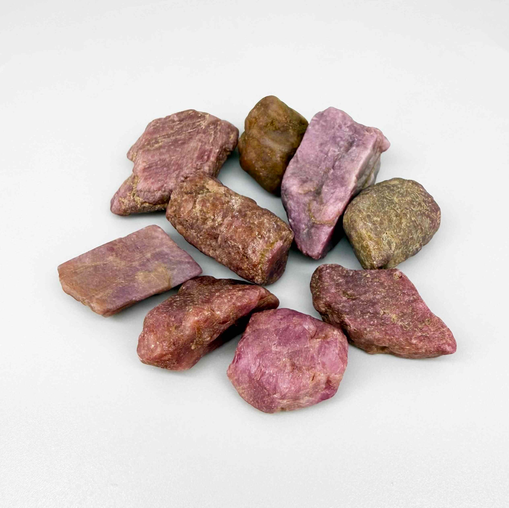 Rough Ruby gemstones, unpolished and natural, authentic raw gems for jewelry and collection