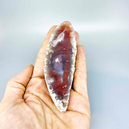 Red-Orange Chalcedony Agate Rough with Carnelian Core -  525 ct (R17/5)