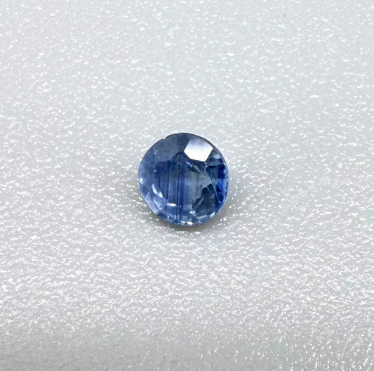 Oval-cut soft cornflower blue sapphire from Bangkaja, Thailand, natural faceted gemstone.
