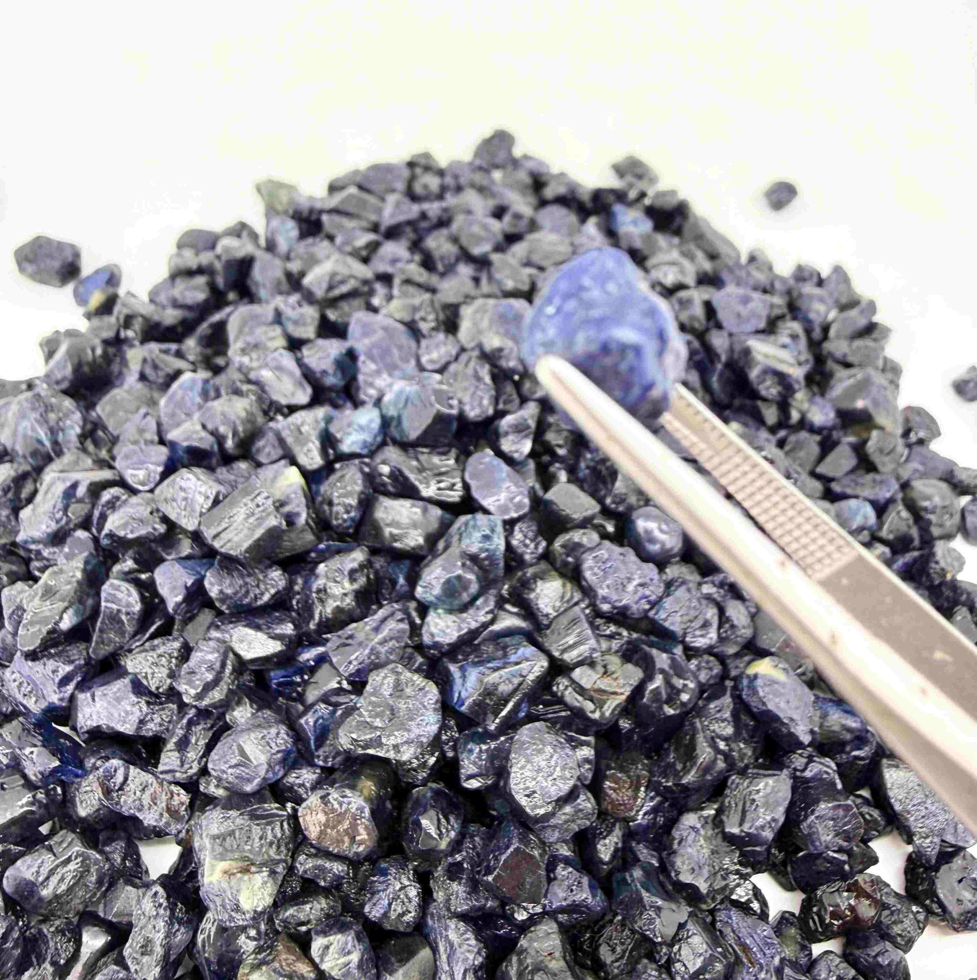 Uncut raw Sapphire gems in natural form, unique collector and artisan jewelry material