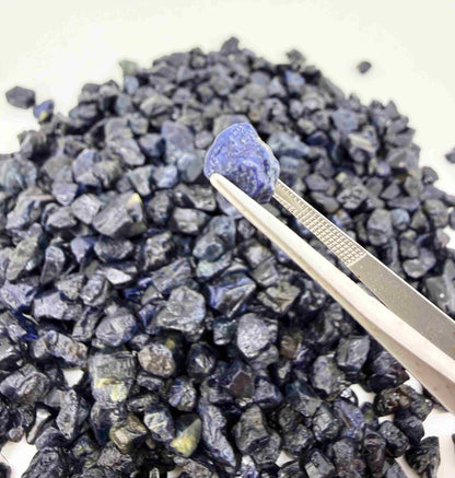 Uncut raw Sapphire gems in natural form, unique collector and artisan jewelry material