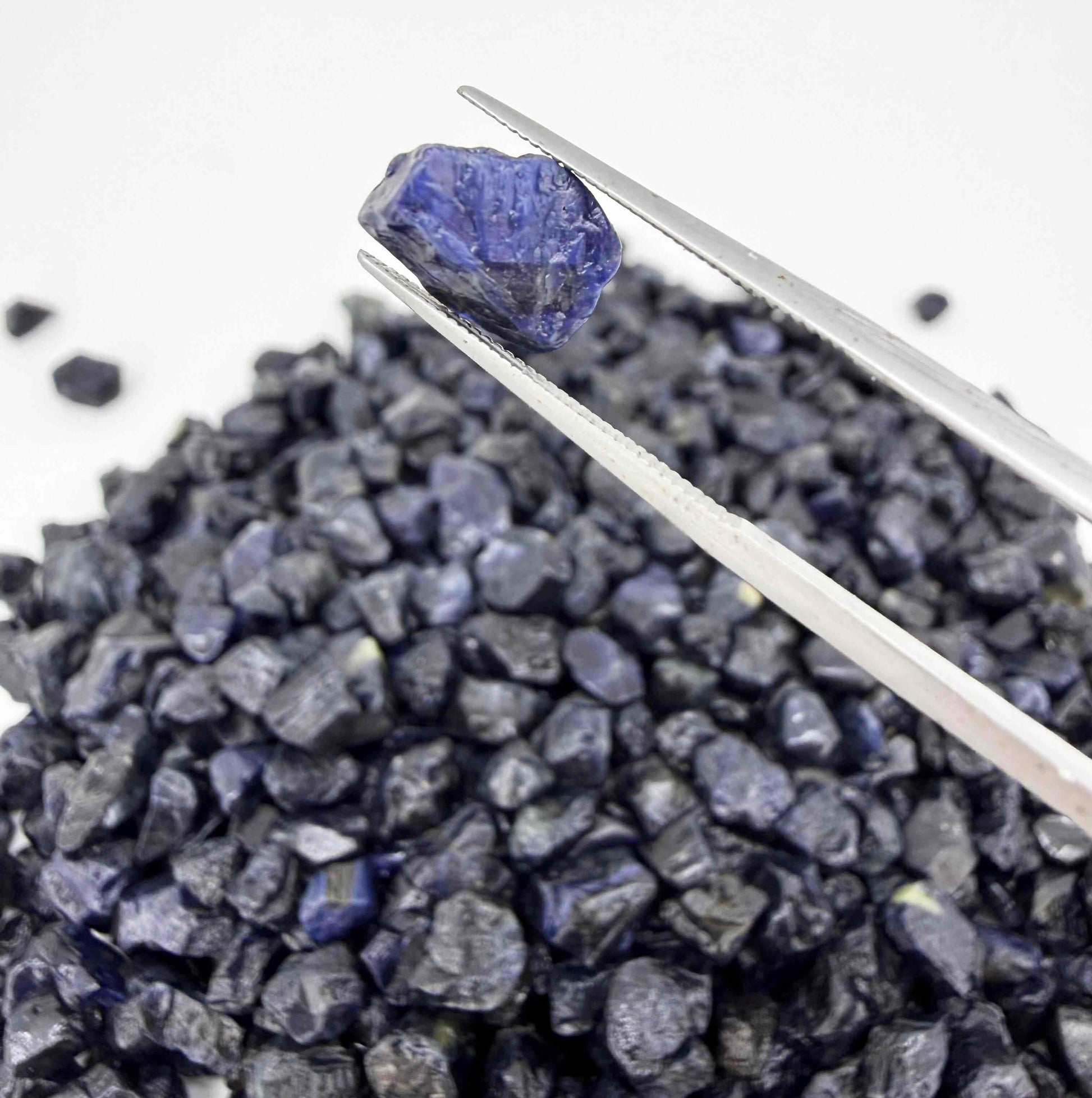 Uncut raw Sapphire gems in natural form, unique collector and artisan jewelry material