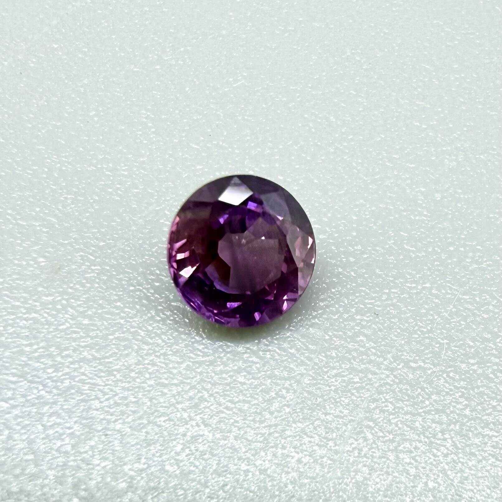 Natural Pinkish Purple Sapphire gemstone round