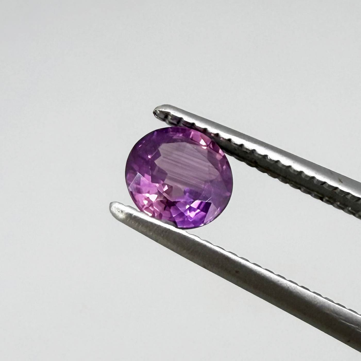 Natural Pinkish Purple Sapphire gemstone round
