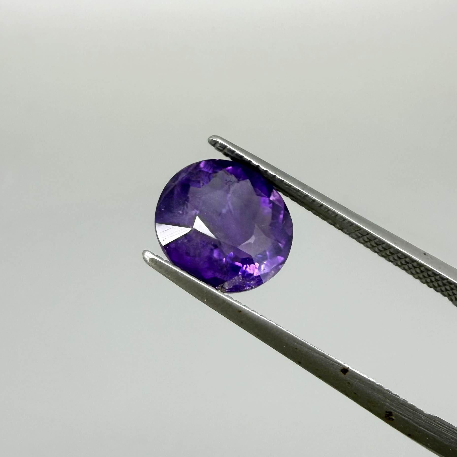 Natural Purple Pink Amethyst gemstone, oval