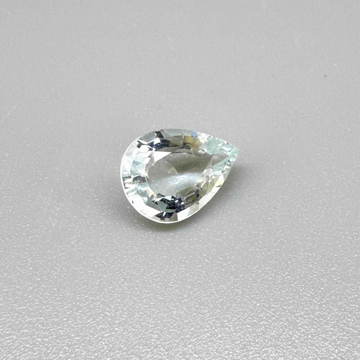 Natural Pale Blue Aquamarine gemstone, pear cut