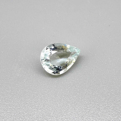 Natural Pale Blue Aquamarine gemstone, pear cut
