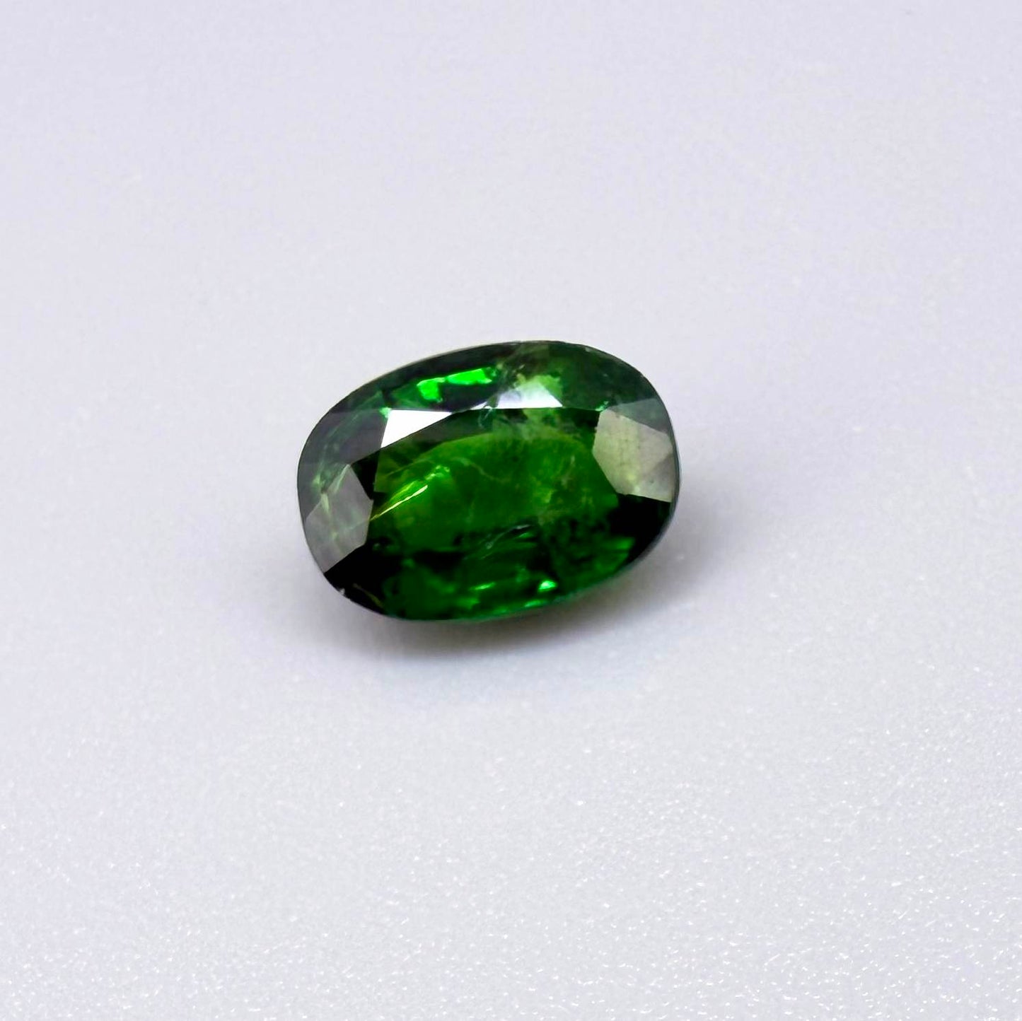 Natural Vibrant Green Tsavorite gemstone, oval cut