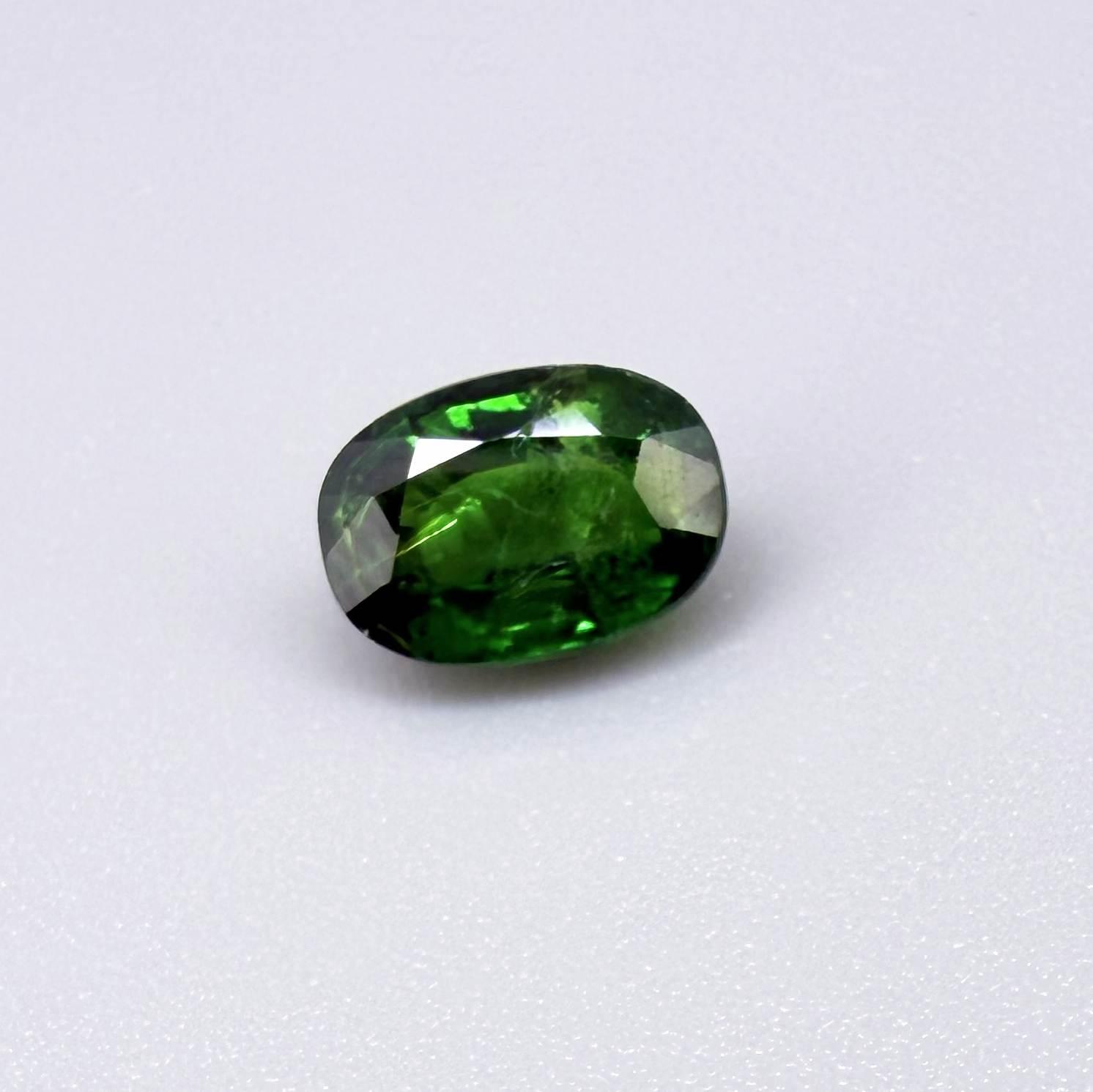 Natural Vibrant Green Tsavorite gemstone, oval cut