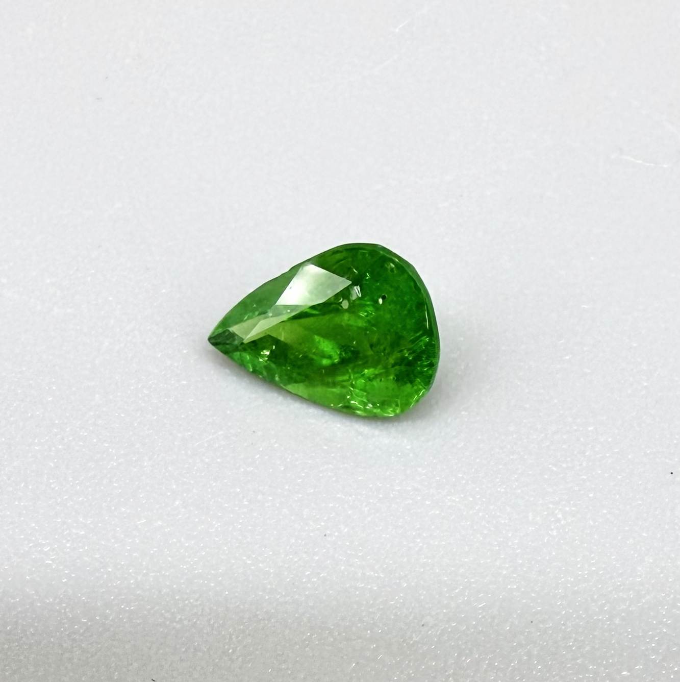 Natural Vibrant Green Tsavorite gemstone, pear cut
